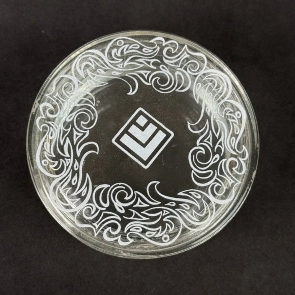 Vintage Lucien Lelong Face Powder Glass Jar Container‎ Vanity Decor